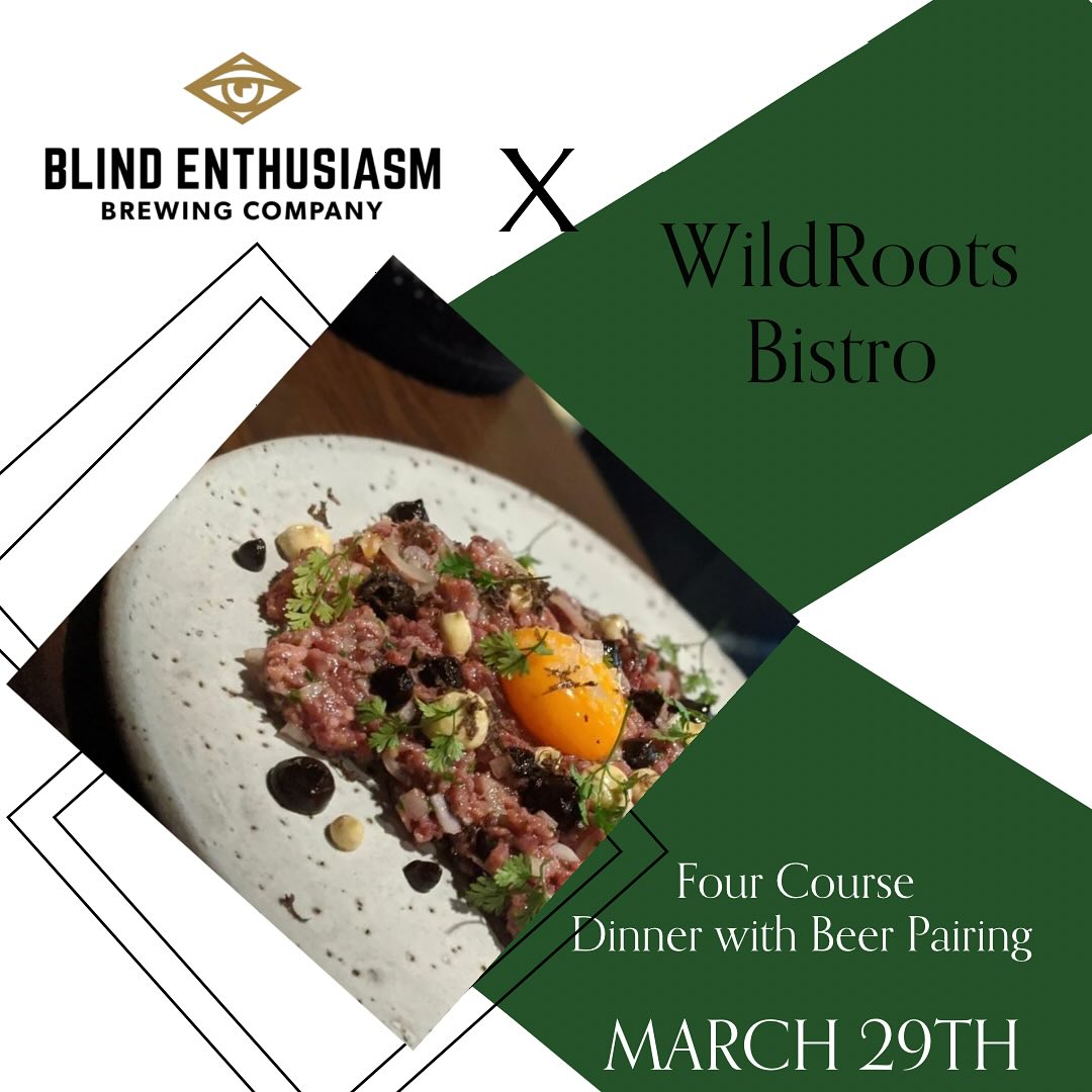 4 Course Beer Pairing Dinner at Wild Roots Bistro